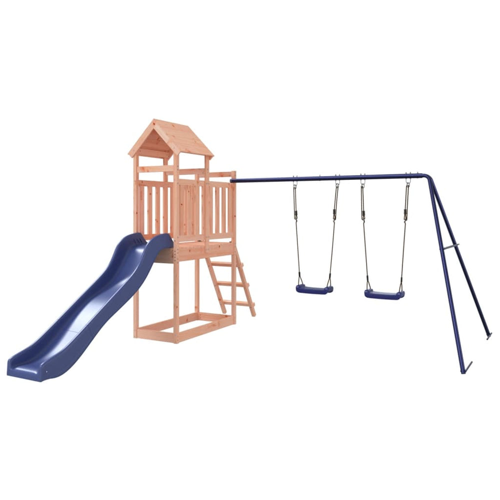 Brown, feed-cond-new, feed-sl-vidaXL Freight Payable, new, Outdoor Play Equipment, parcel, Swing Sets & Playsets, Toys & Games, Toys & Games > Outdoor Play Equipment > Swing Sets & Playsets, vidaXLOutdoor Playset Solid Wood Douglas - Premium Swing Sets & Playsets from vidaXL - Just $477! Shop Online Buy Now at S & D's Value Store Family Business Best Customer Service