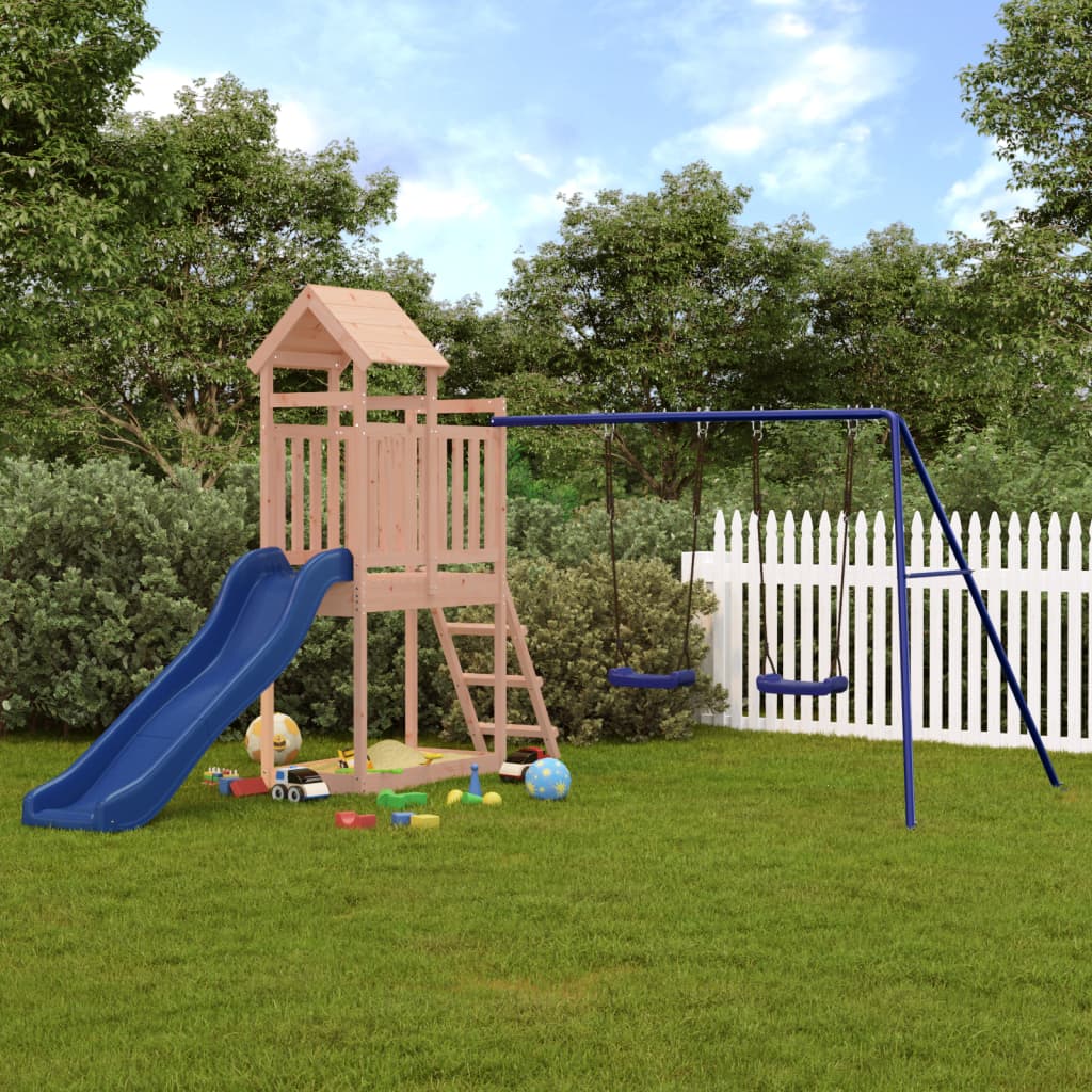 Brown, feed-cond-new, feed-sl-vidaXL Freight Payable, new, Outdoor Play Equipment, parcel, Swing Sets & Playsets, Toys & Games, Toys & Games > Outdoor Play Equipment > Swing Sets & Playsets, vidaXLOutdoor Playset Solid Wood Douglas - Premium Swing Sets & Playsets from vidaXL - Just $477! Shop Online Buy Now at S & D's Value Store Family Business Best Customer Service