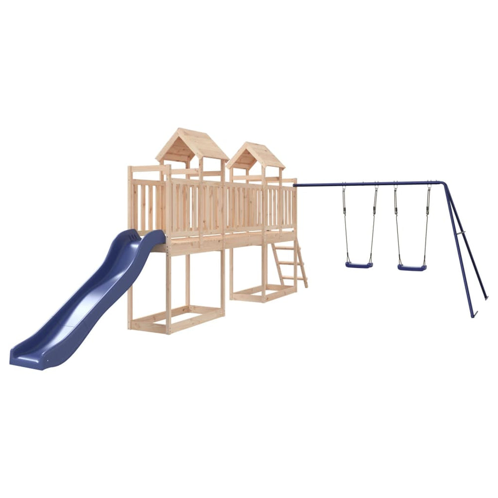 Brown, feed-cond-new, feed-sl-vidaXL Freight Payable, new, Outdoor Play Equipment, parcel, Swing Sets & Playsets, Toys & Games, Toys & Games > Outdoor Play Equipment > Swing Sets & Playsets, vidaXLOutdoor Playset Solid Wood Pine - Premium Swing Sets & Playsets from vidaXL - Just $831! Shop Online Buy Now at S & D's Value Store Family Business Best Customer Service