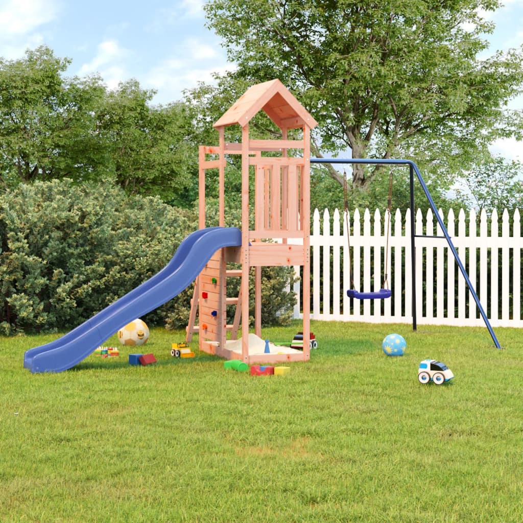 Brown, feed-cond-new, feed-sl-vidaXL Freight Payable, new, Outdoor Play Equipment, parcel, Swing Sets & Playsets, Toys & Games, Toys & Games > Outdoor Play Equipment > Swing Sets & Playsets, vidaXLOutdoor Playset Solid Wood Douglas - Premium Swing Sets & Playsets from vidaXL - Just $628! Shop Online Buy Now at S & D's Value Store Family Business Best Customer Service