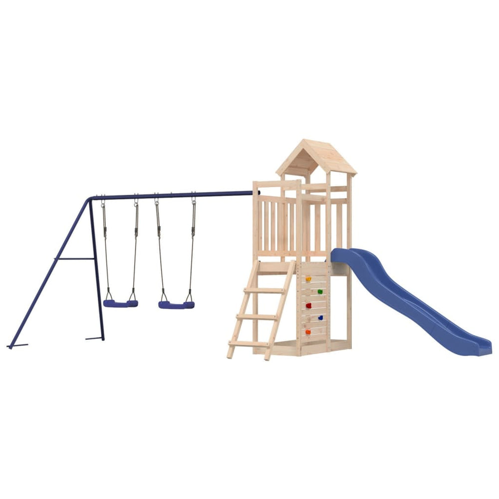 Brown, feed-cond-new, feed-sl-vidaXL Freight Payable, new, Outdoor Play Equipment, parcel, Swing Sets & Playsets, Toys & Games, Toys & Games > Outdoor Play Equipment > Swing Sets & Playsets, vidaXLOutdoor Playset Solid Wood Pine - Premium Swing Sets & Playsets from vidaXL - Just $629! Shop Online Buy Now at S & D's Value Store Family Business Best Customer Service