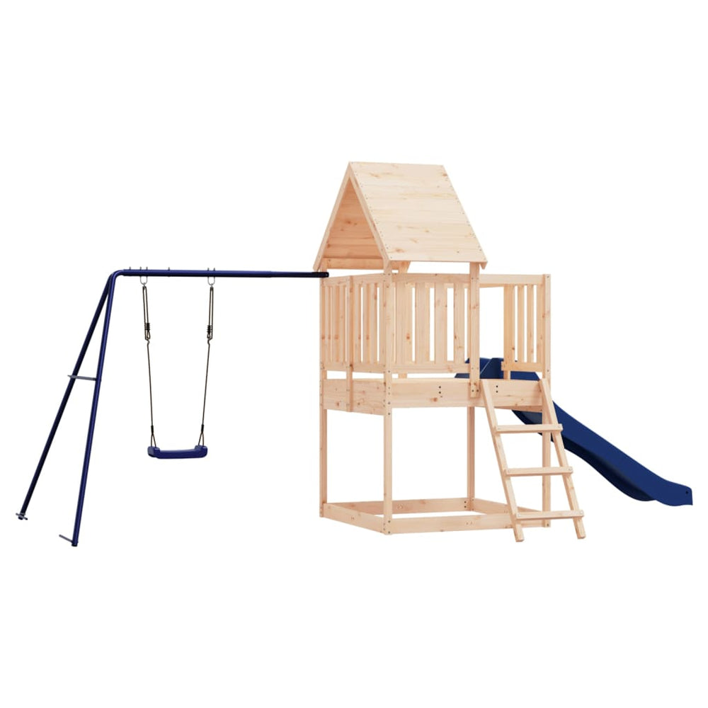 Brown, feed-cond-new, feed-sl-vidaXL Freight Payable, new, Outdoor Play Equipment, parcel, Swing Sets & Playsets, Toys & Games, Toys & Games > Outdoor Play Equipment > Swing Sets & Playsets, vidaXLOutdoor Playset Solid Wood Pine - Premium Swing Sets & Playsets from vidaXL - Just $588! Shop Online Buy Now at S & D's Value Store Family Business Best Customer Service