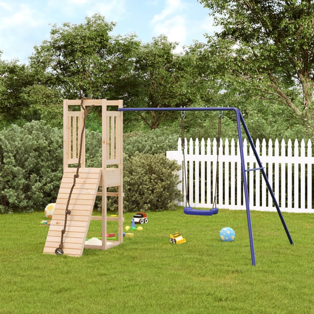 Brown, feed-cond-new, feed-sl-vidaXL Freight Payable, new, Outdoor Play Equipment, parcel, Swing Sets & Playsets, Toys & Games, Toys & Games > Outdoor Play Equipment > Swing Sets & Playsets, vidaXLOutdoor Playset Solid Wood Pine - Premium Swing Sets & Playsets from vidaXL - Just $315! Shop Online Buy Now at S & D's Value Store Family Business Best Customer Service