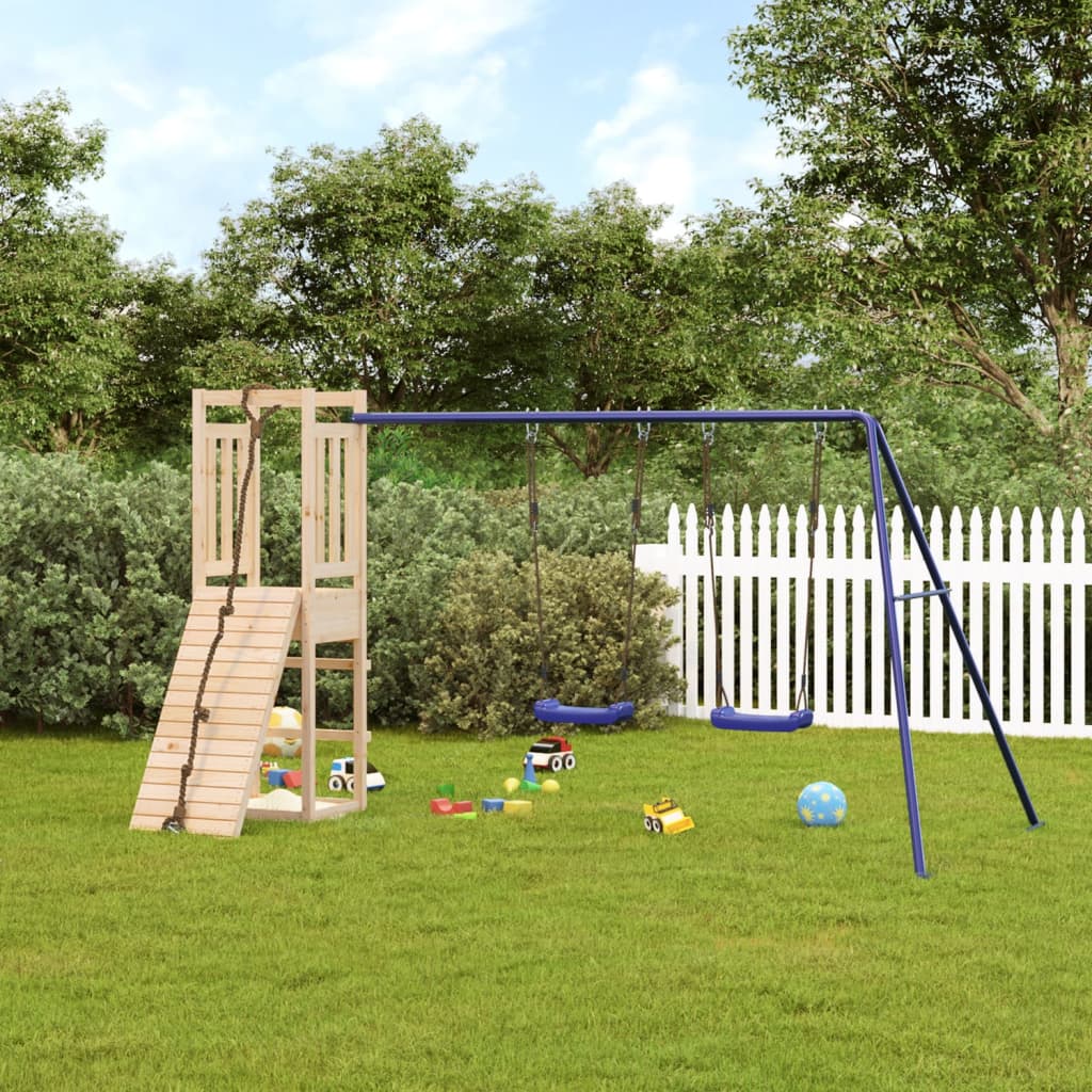 Brown, feed-cond-new, feed-sl-vidaXL Freight Payable, new, Outdoor Play Equipment, parcel, Swing Sets & Playsets, Toys & Games, Toys & Games > Outdoor Play Equipment > Swing Sets & Playsets, vidaXLOutdoor Playset Solid Wood Pine - Premium Swing Sets & Playsets from vidaXL - Just $336! Shop Online Buy Now at S & D's Value Store Family Business Best Customer Service