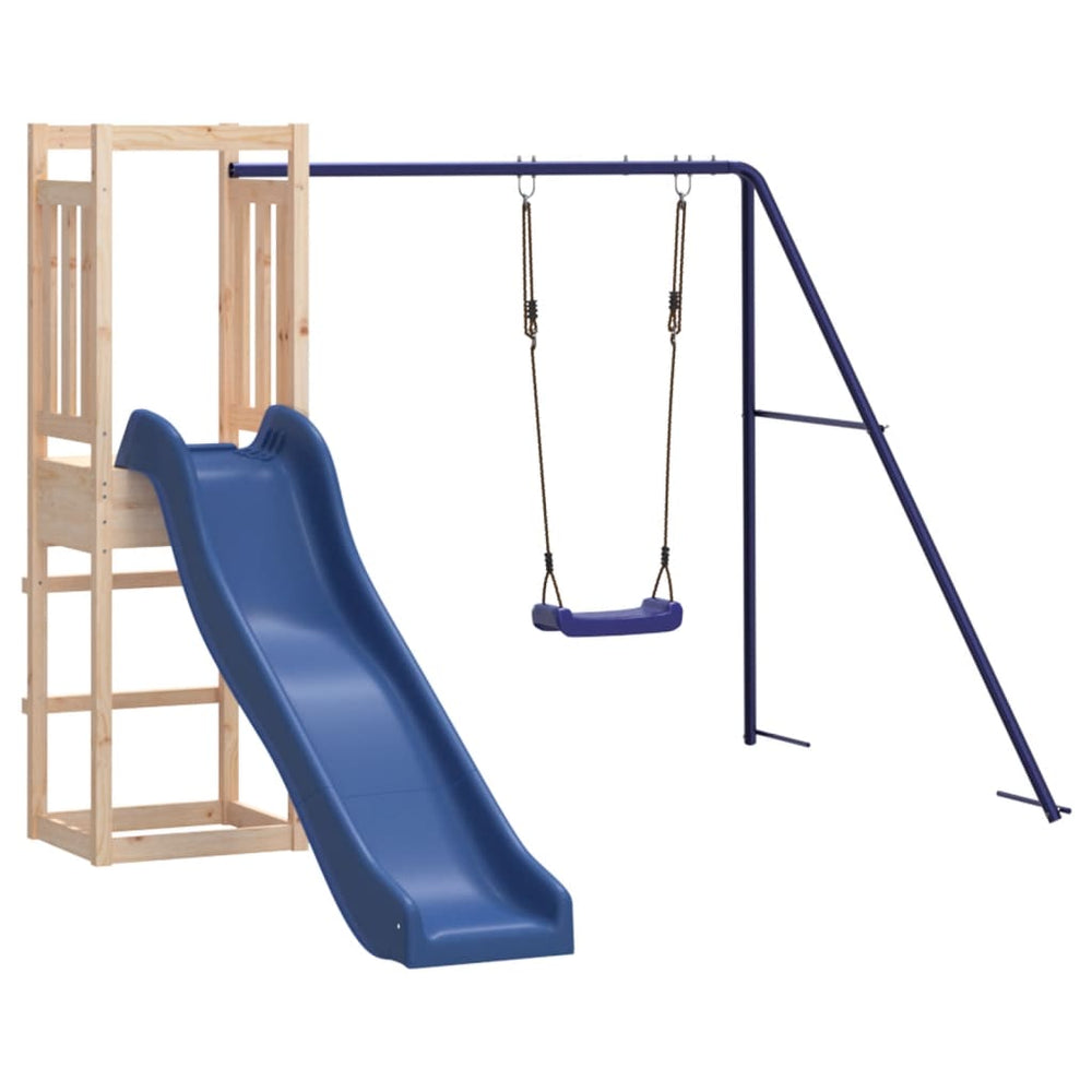 Brown, feed-cond-new, feed-sl-vidaXL Freight Payable, new, Outdoor Play Equipment, parcel, Swing Sets & Playsets, Toys & Games, Toys & Games > Outdoor Play Equipment > Swing Sets & Playsets, vidaXLOutdoor Playset Solid Wood Pine - Premium Swing Sets & Playsets from vidaXL - Just $352! Shop Online Buy Now at S & D's Value Store Family Business Best Customer Service