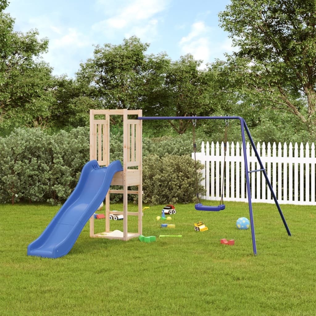 Brown, feed-cond-new, feed-sl-vidaXL Freight Payable, new, Outdoor Play Equipment, parcel, Swing Sets & Playsets, Toys & Games, Toys & Games > Outdoor Play Equipment > Swing Sets & Playsets, vidaXLOutdoor Playset Solid Wood Pine - Premium Swing Sets & Playsets from vidaXL - Just $352! Shop Online Buy Now at S & D's Value Store Family Business Best Customer Service