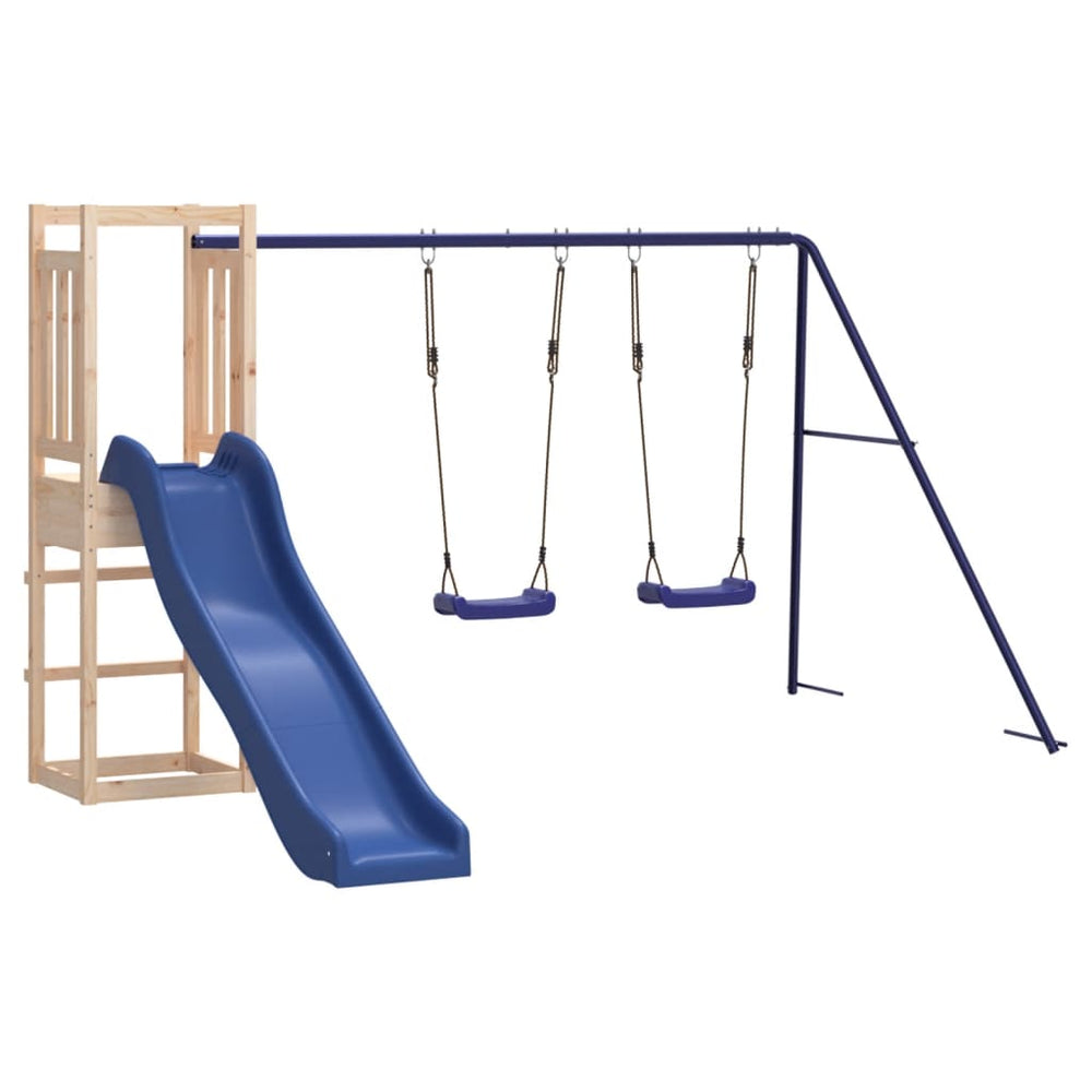 Brown, feed-cond-new, feed-sl-vidaXL Freight Payable, new, Outdoor Play Equipment, parcel, Swing Sets & Playsets, Toys & Games, Toys & Games > Outdoor Play Equipment > Swing Sets & Playsets, vidaXLOutdoor Playset Solid Wood Pine - Premium Swing Sets & Playsets from vidaXL - Just $361! Shop Online Buy Now at S & D's Value Store Family Business Best Customer Service