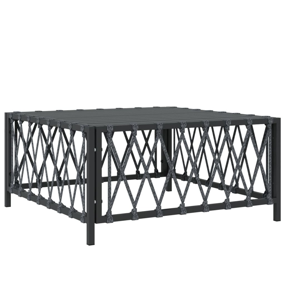 Garden Table Anthracite 70x70x34 cm Woven Fabric