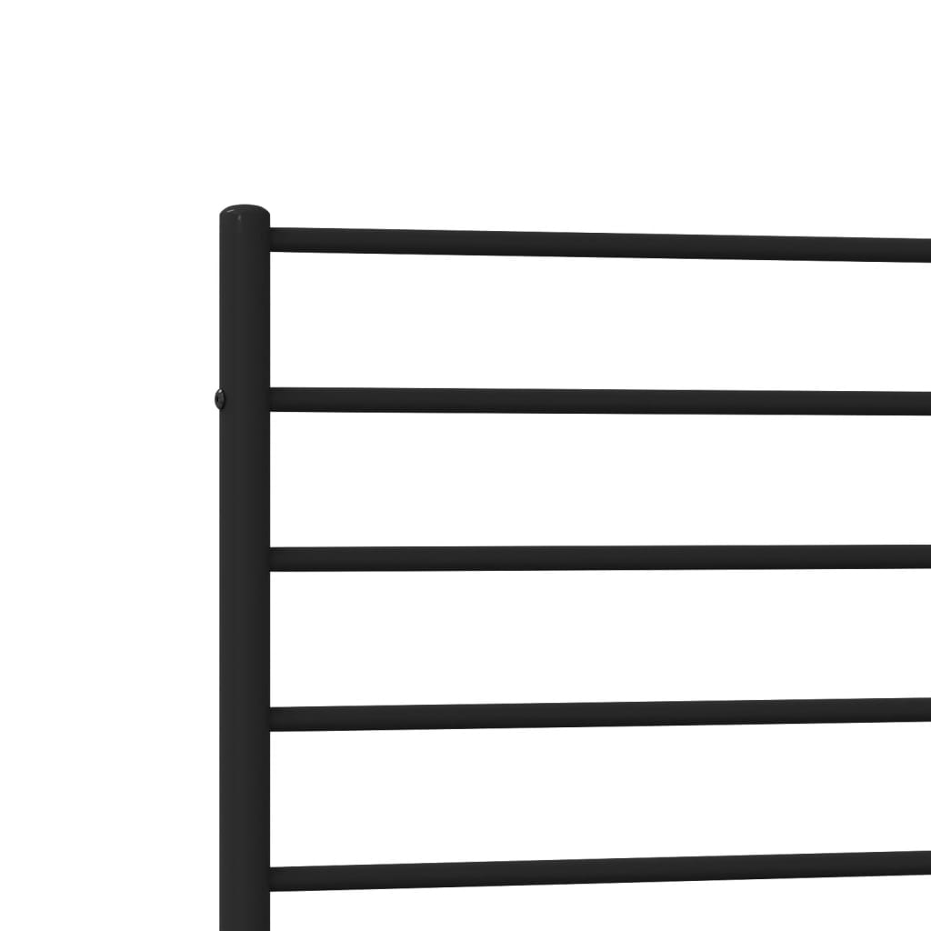 Metal Bed Frame without Mattress with Footboard Black 107x203 cm King Single