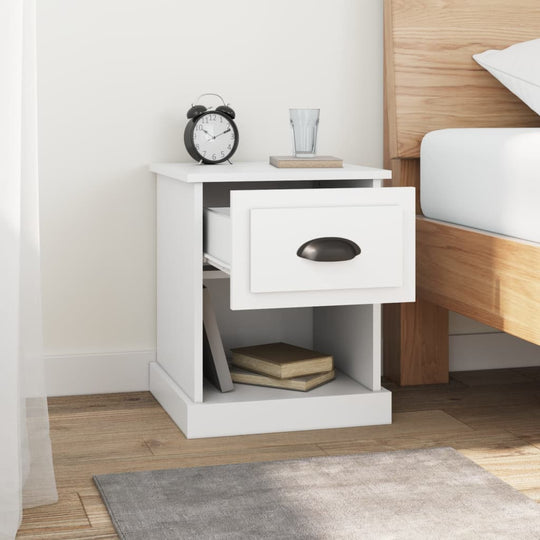 Bedside Cabinets 2 pcs White 39x39x47.5 cm Engineered Wood