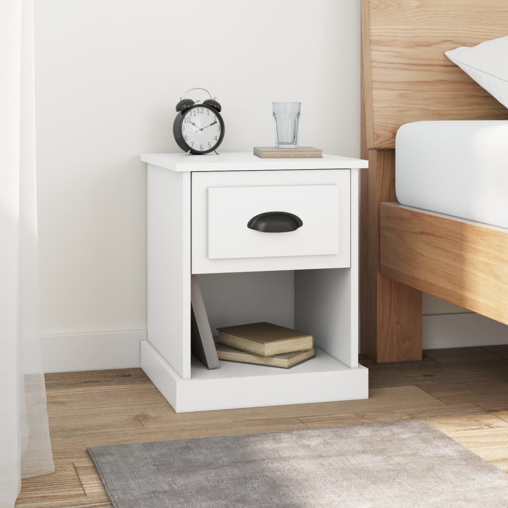 Bedside Cabinets 2 pcs White 39x39x47.5 cm Engineered Wood