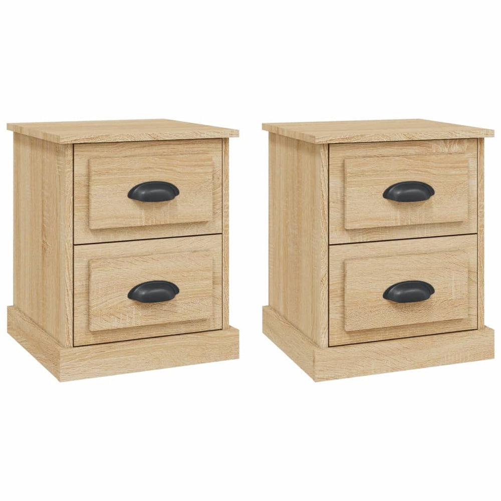 Bedside Cabinets 2 pcs Sonoma Oak 39x39x47.5 cm Engineered Wood