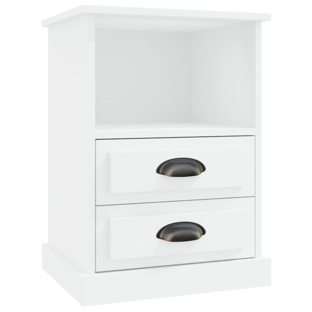 Bedside Cabinet White 43x36x60 cm