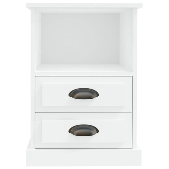 Bedside Cabinet White 43x36x60 cm