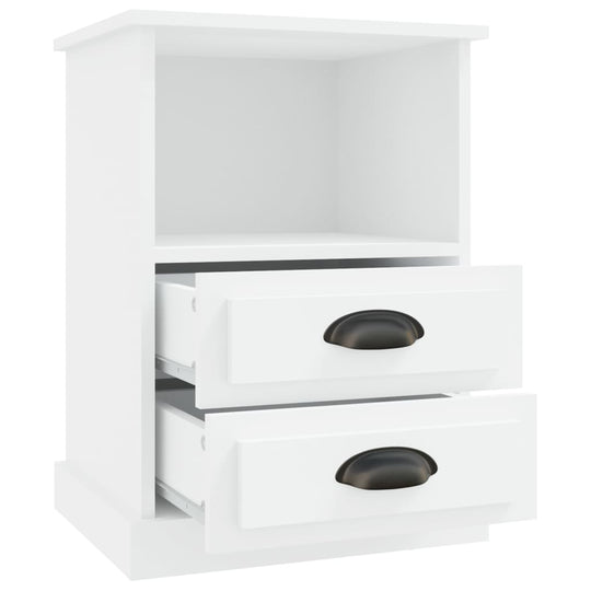 Bedside Cabinet White 43x36x60 cm