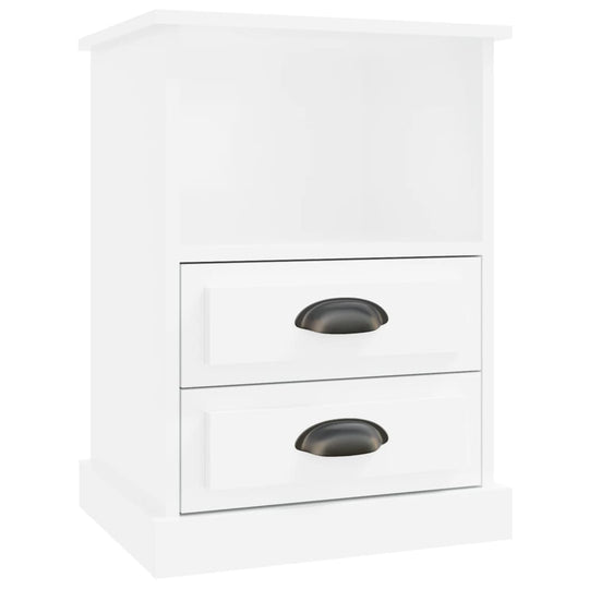 Bedside Cabinets 2 pcs High Gloss White 43x36x60 cm