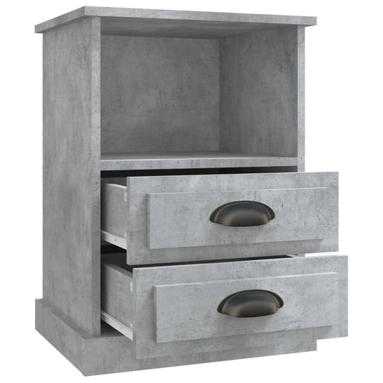 Bedside Cabinets 2 pcs Concrete Grey 43x36x60 cm