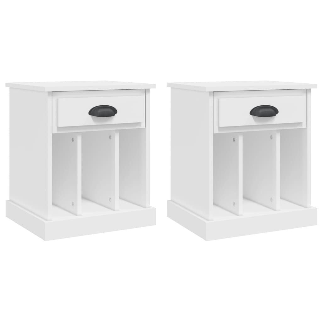 Bedside Cabinets 2 pcs White 43x36x50 cm