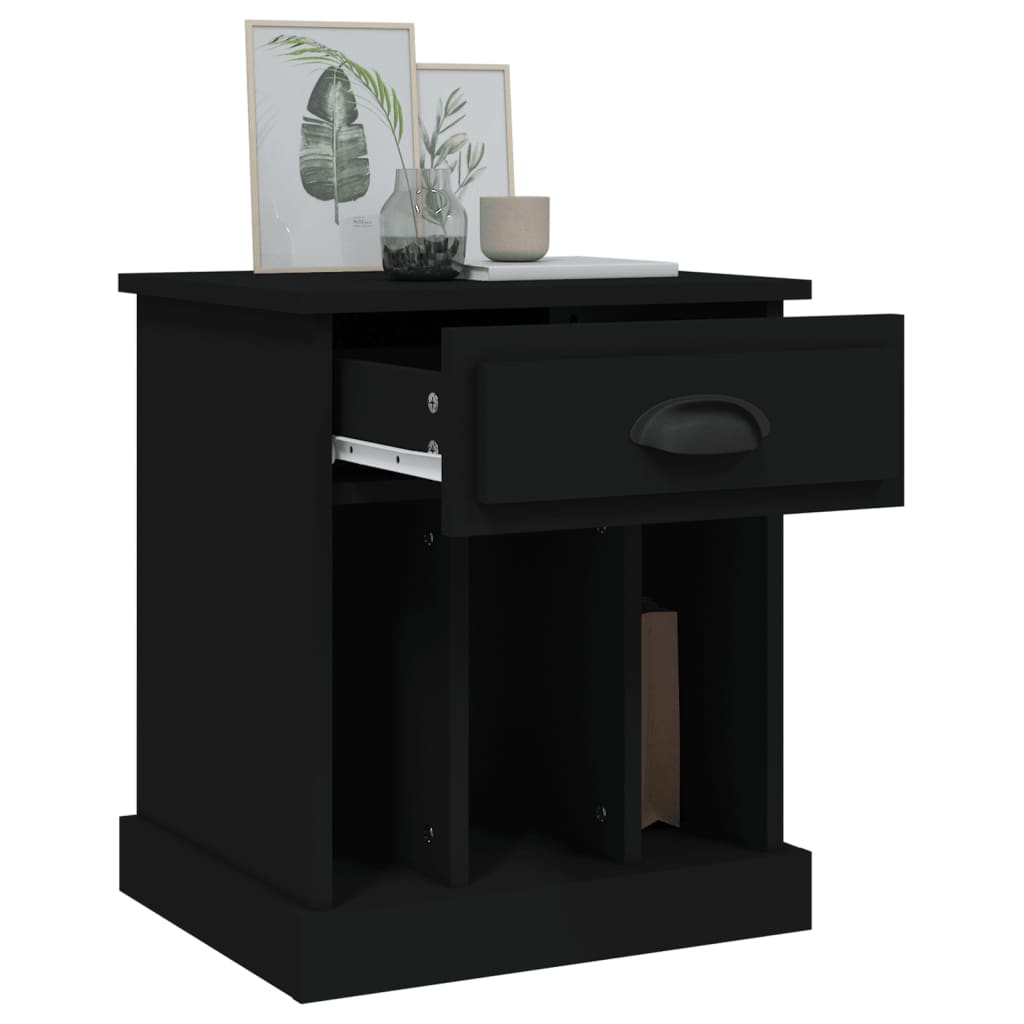 Bedside Cabinets 2 pcs Black 43x36x50 cm