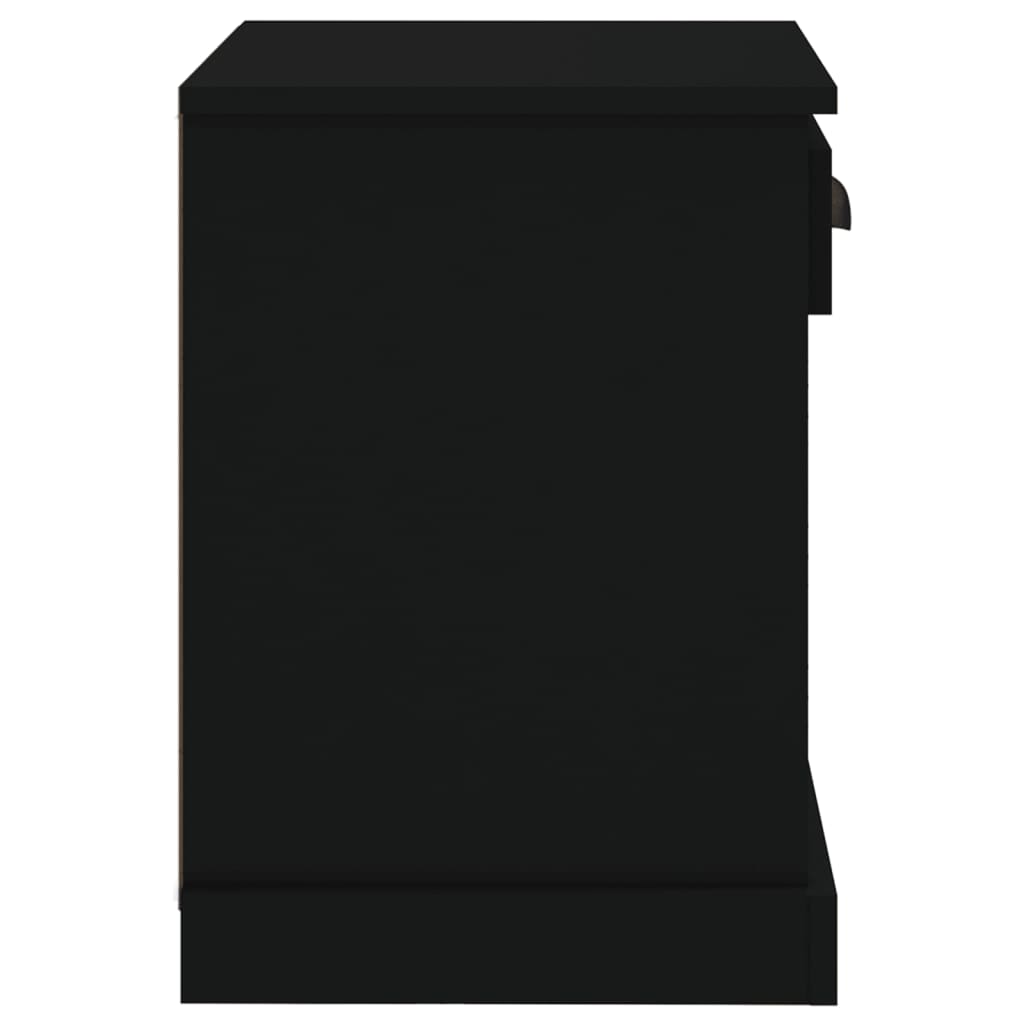 Bedside Cabinets 2 pcs Black 43x36x50 cm