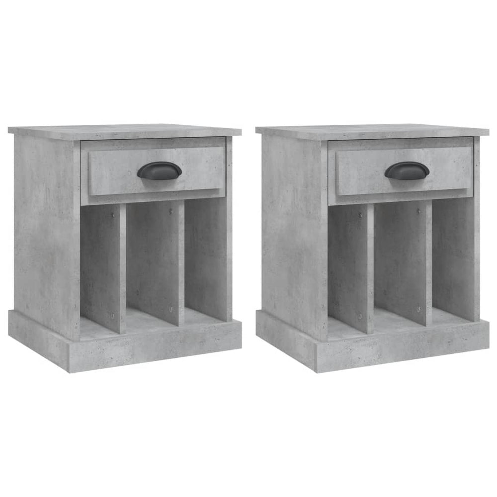 Bedside Cabinets 2 pcs Concrete Grey 43x36x50 cm