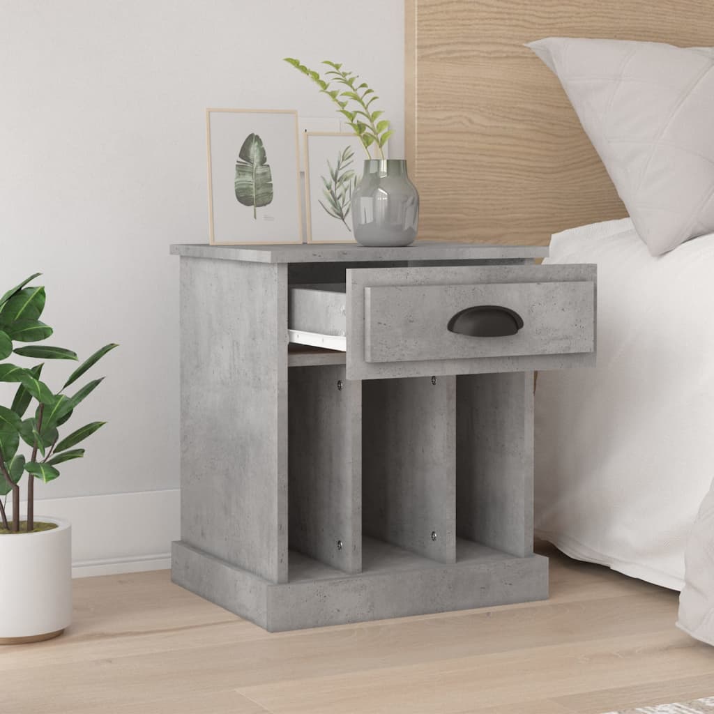 Bedside Cabinets 2 pcs Concrete Grey 43x36x50 cm