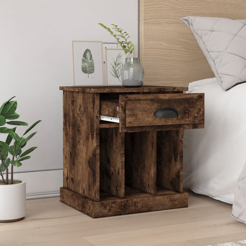 Bedside Cabinets 2 pcs Smoked Oak 43x36x50 cm