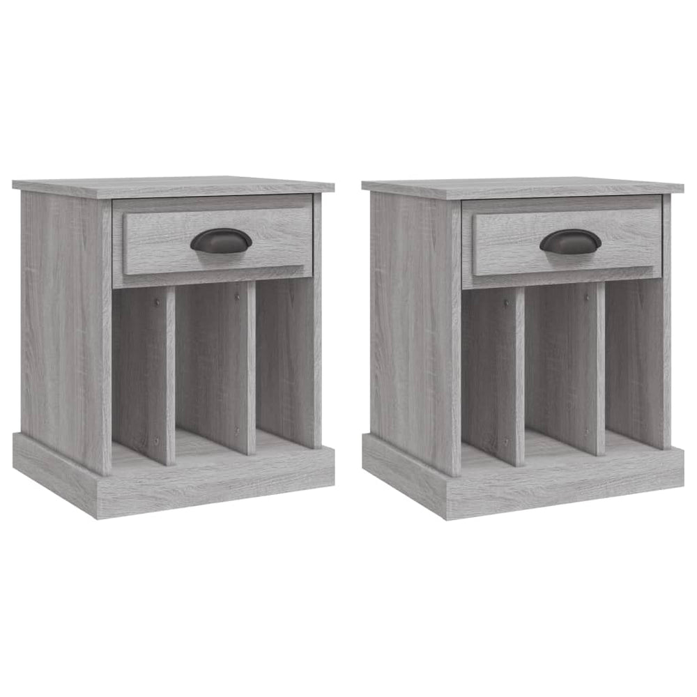 Bedside Cabinets 2 pcs Grey Sonoma 43x36x50 cm