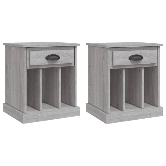 Bedside Cabinets 2 pcs Grey Sonoma 43x36x50 cm