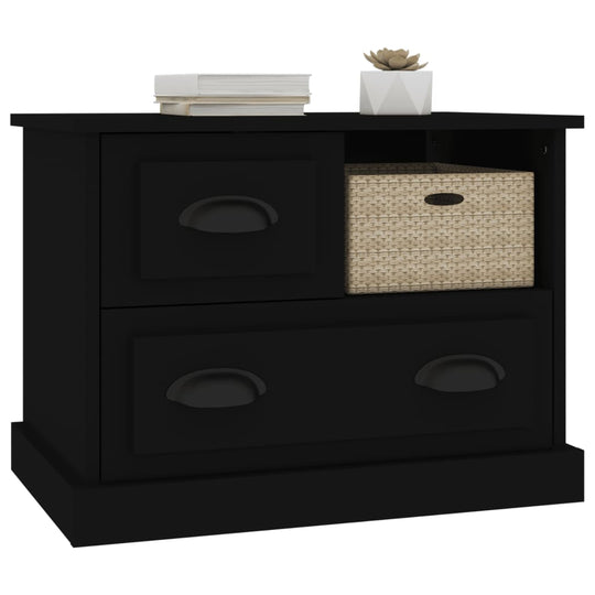 Bedside Cabinet Black 60x39x45 cm