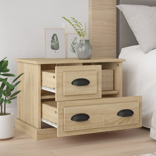 Bedside Cabinet Sonoma Oak 60x39x45 cm