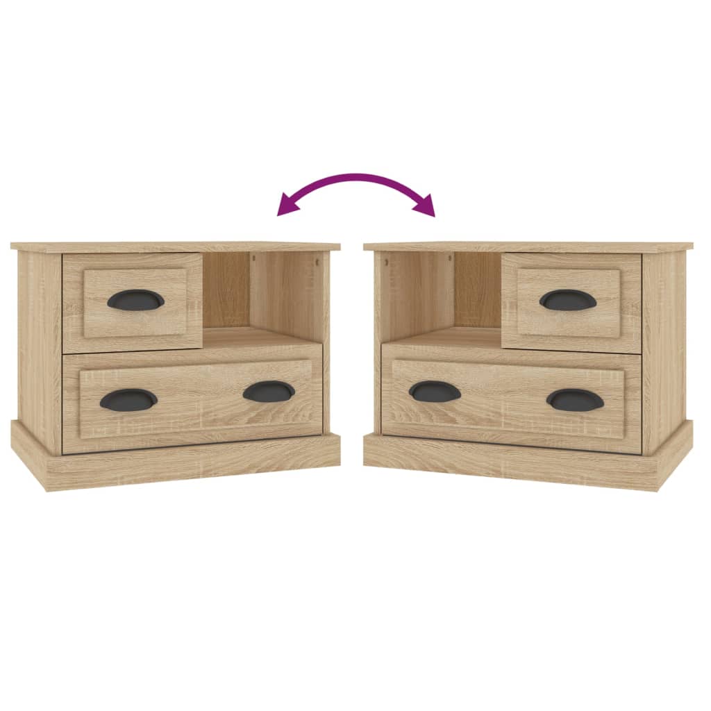 Bedside Cabinet Sonoma Oak 60x39x45 cm