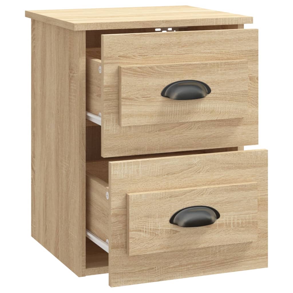 Wall-mounted Bedside Cabinets 2 pcs Sonoma Oak 41.5x36x53cm