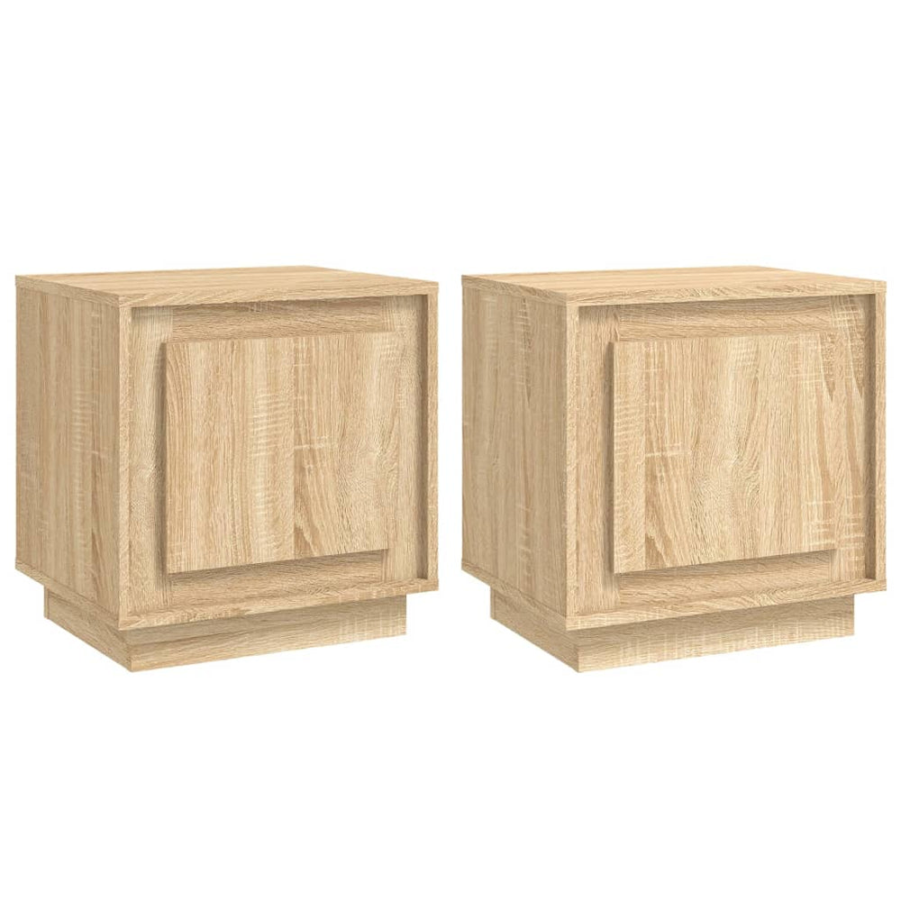 Bedside Cabinets 2 pcs Sonoma Oak 44x35x45 cm Engineered Wood