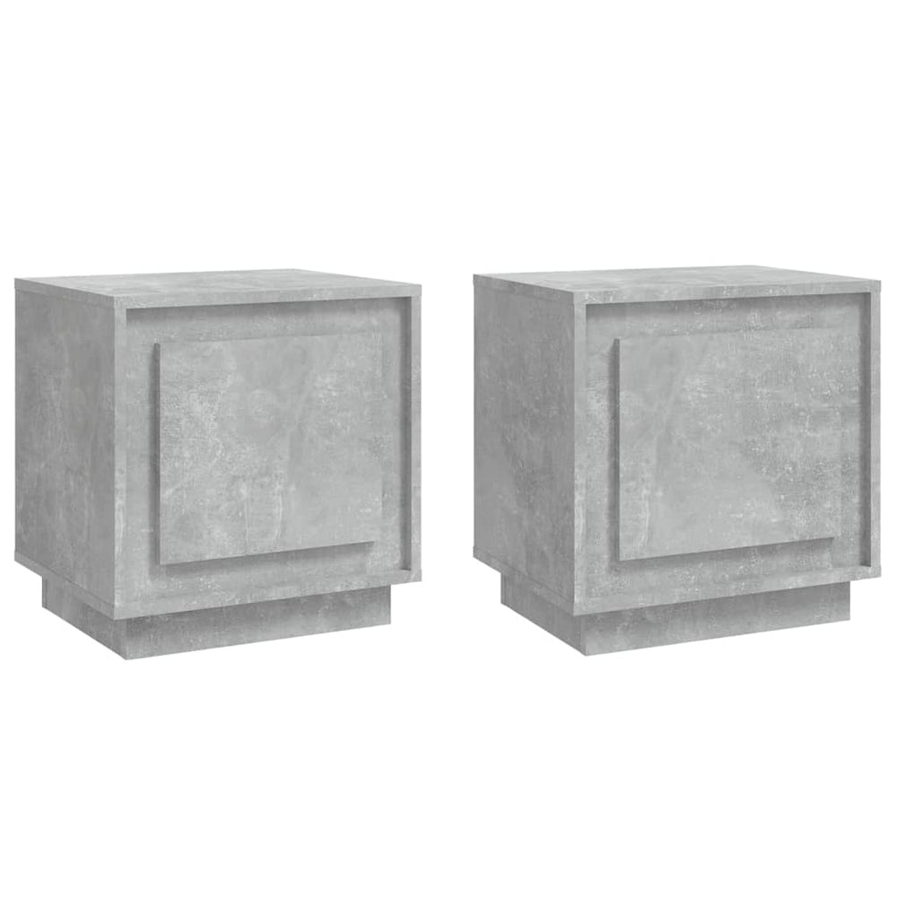 Bedside Cabinets 2 pcs Concrete Grey 44x35x45 cm Engineered Wood