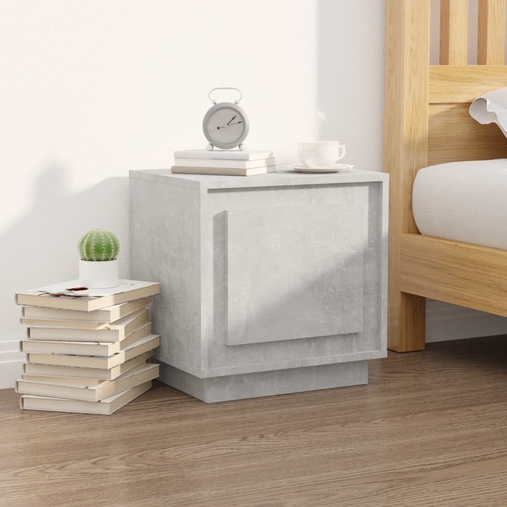 Bedside Cabinets 2 pcs Concrete Grey 44x35x45 cm Engineered Wood