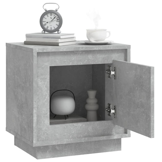 Bedside Cabinets 2 pcs Concrete Grey 44x35x45 cm Engineered Wood