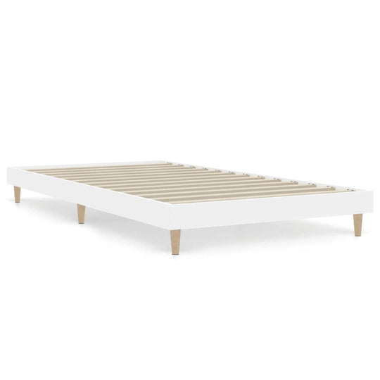 Bed Frame without Mattress White 90x190 cm Engineered Wood