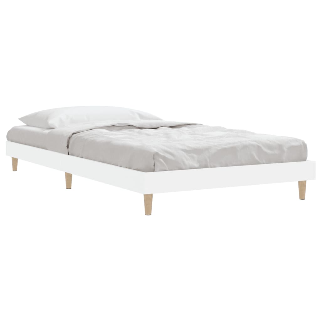 Bed Frame without Mattress White 90x190 cm Engineered Wood