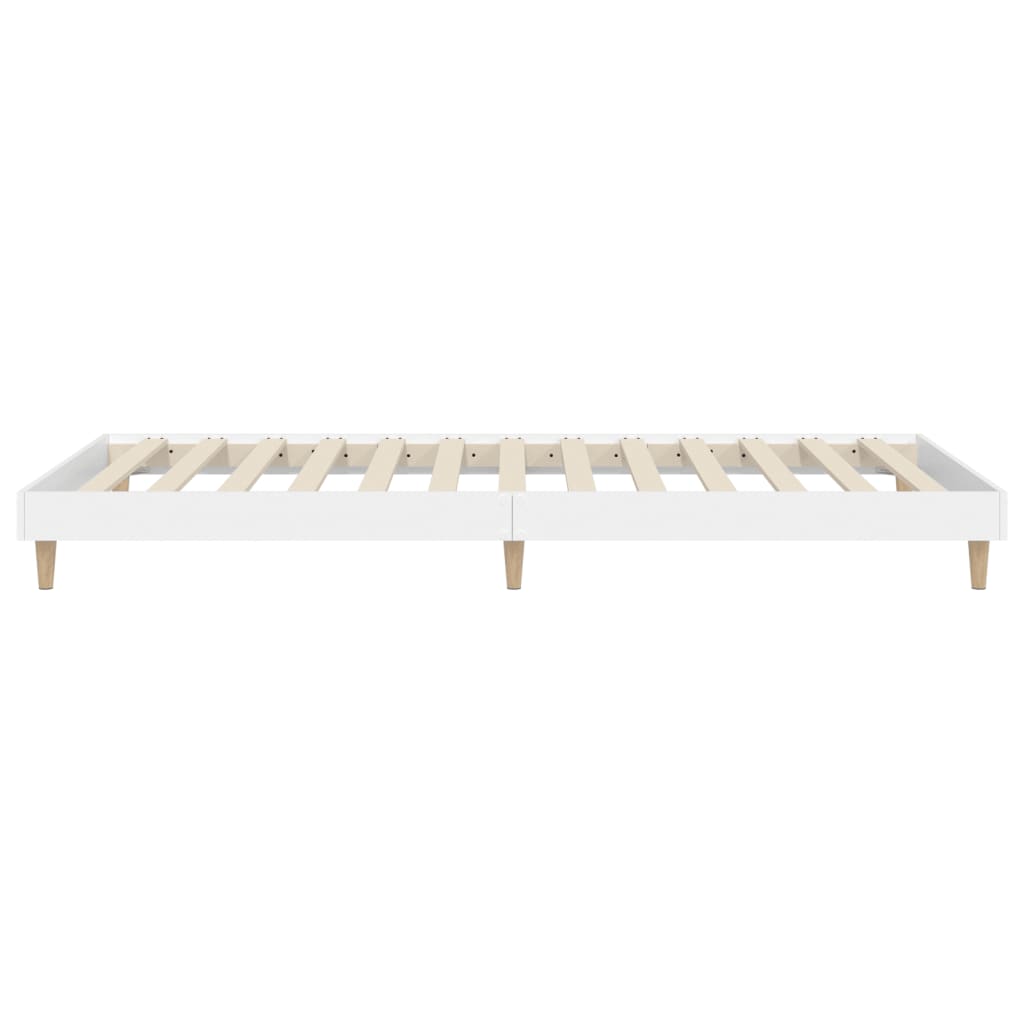 Bed Frame without Mattress White 90x190 cm Engineered Wood