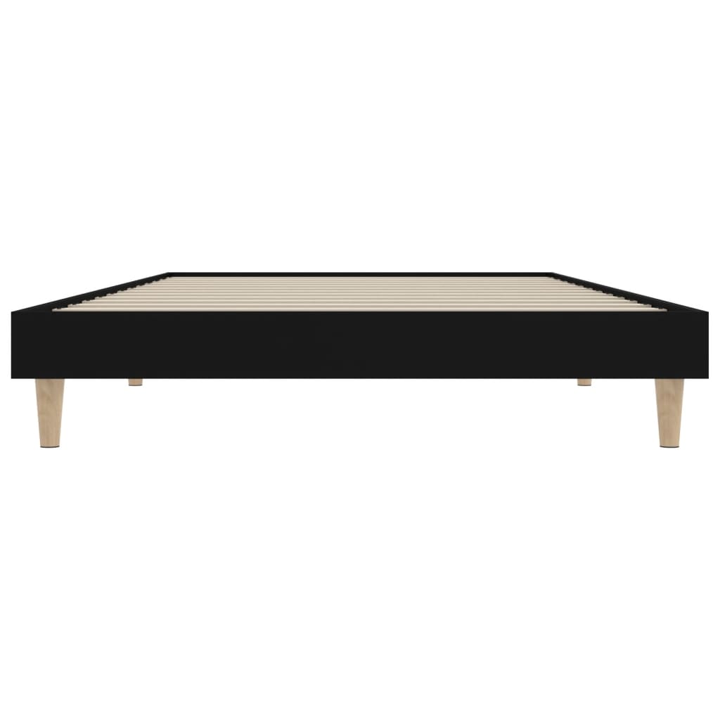 Bed Frame without Mattress Black 90x190 cm Engineered Wood