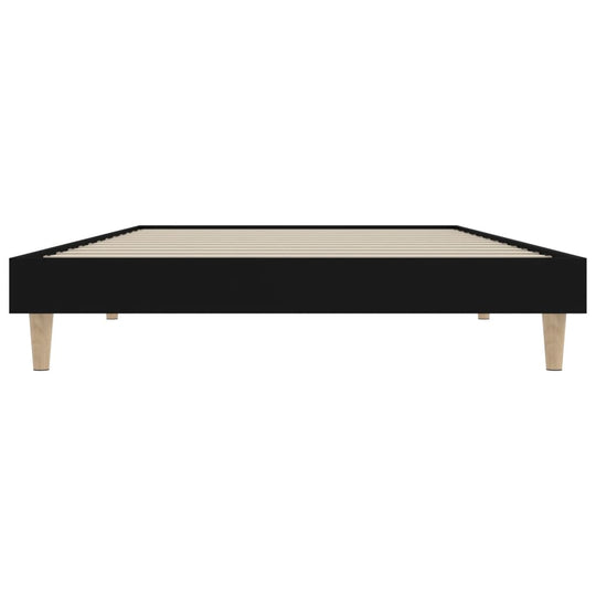 Bed Frame without Mattress Black 90x190 cm Engineered Wood