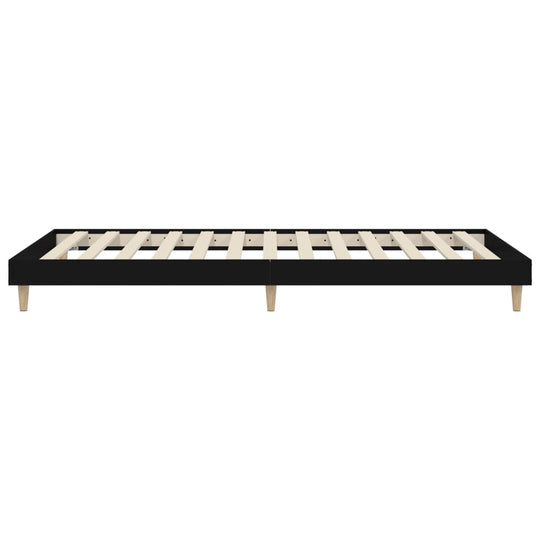 Bed Frame without Mattress Black 90x190 cm Engineered Wood