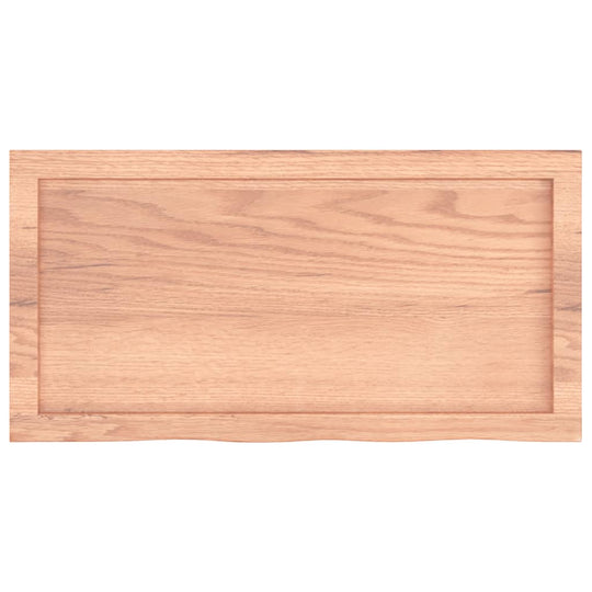 Wall Shelf Light Brown 80x40x(2-4) cm Treated Solid Wood Oak