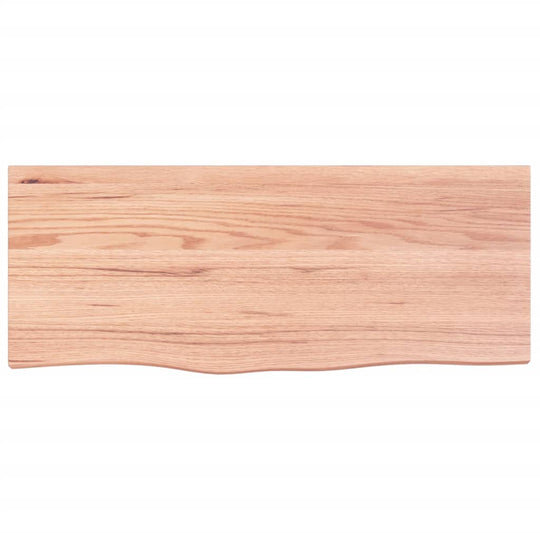 Wall Shelf Light Brown 100x40x(2-4) cm Treated Solid Wood Oak