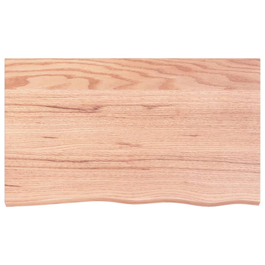 Wall Shelf Light Brown 100x60x2 cm Treated Solid Wood Oak