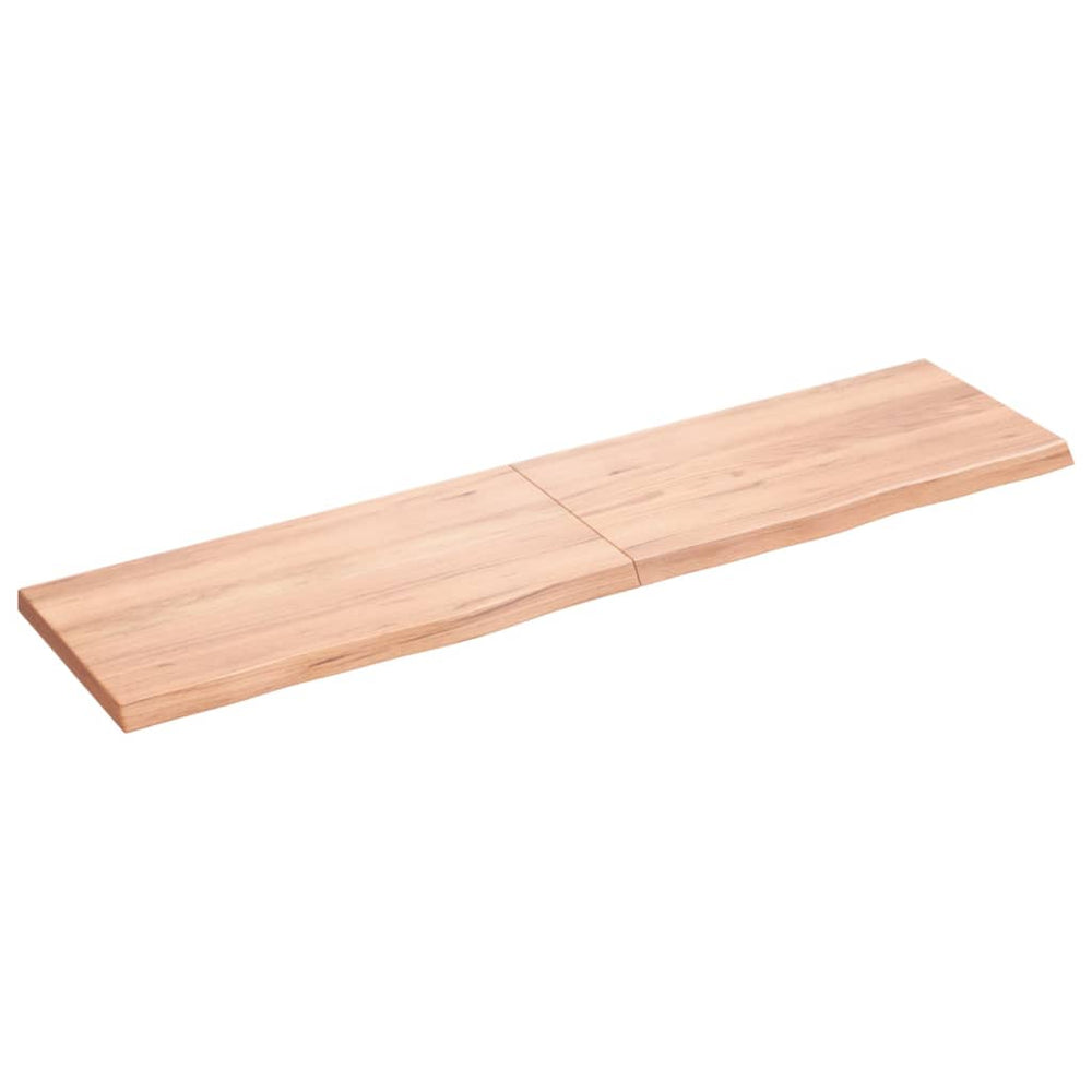 Wall Shelf Light Brown 160x40x(2-4) cm Treated Solid Wood Oak