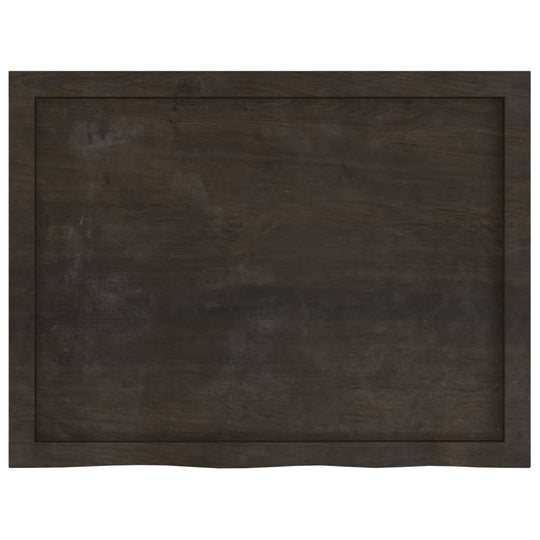 Wall Shelf Dark Brown 80x60x(2-4) cm Treated Solid Wood Oak