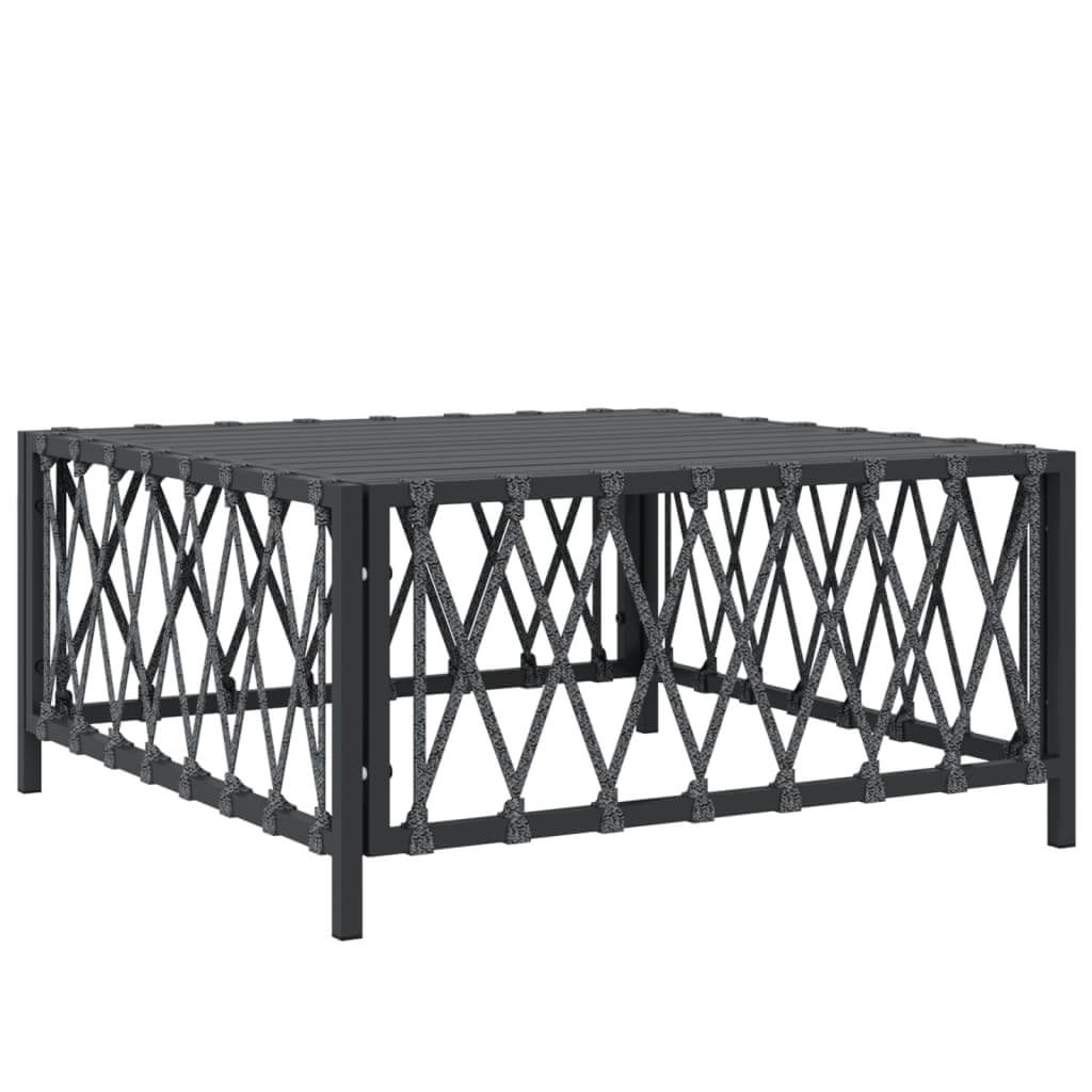 10 Piece Garden Lounge Set with Cushions Anthracite Steel