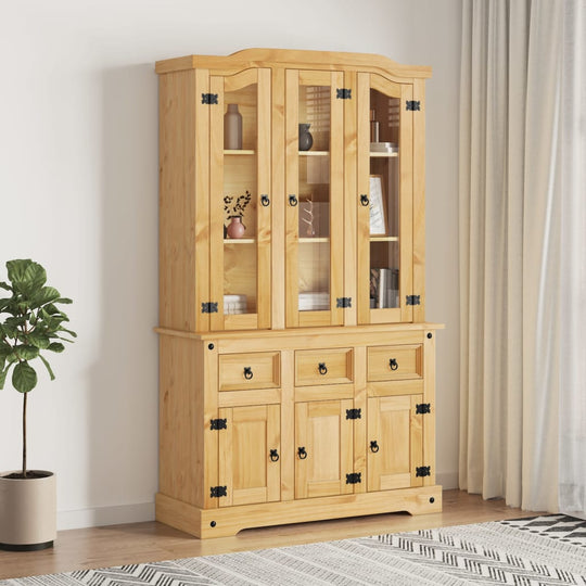 Highboard Corona 112X43X196 Cm Solid Wood Mexican Pine